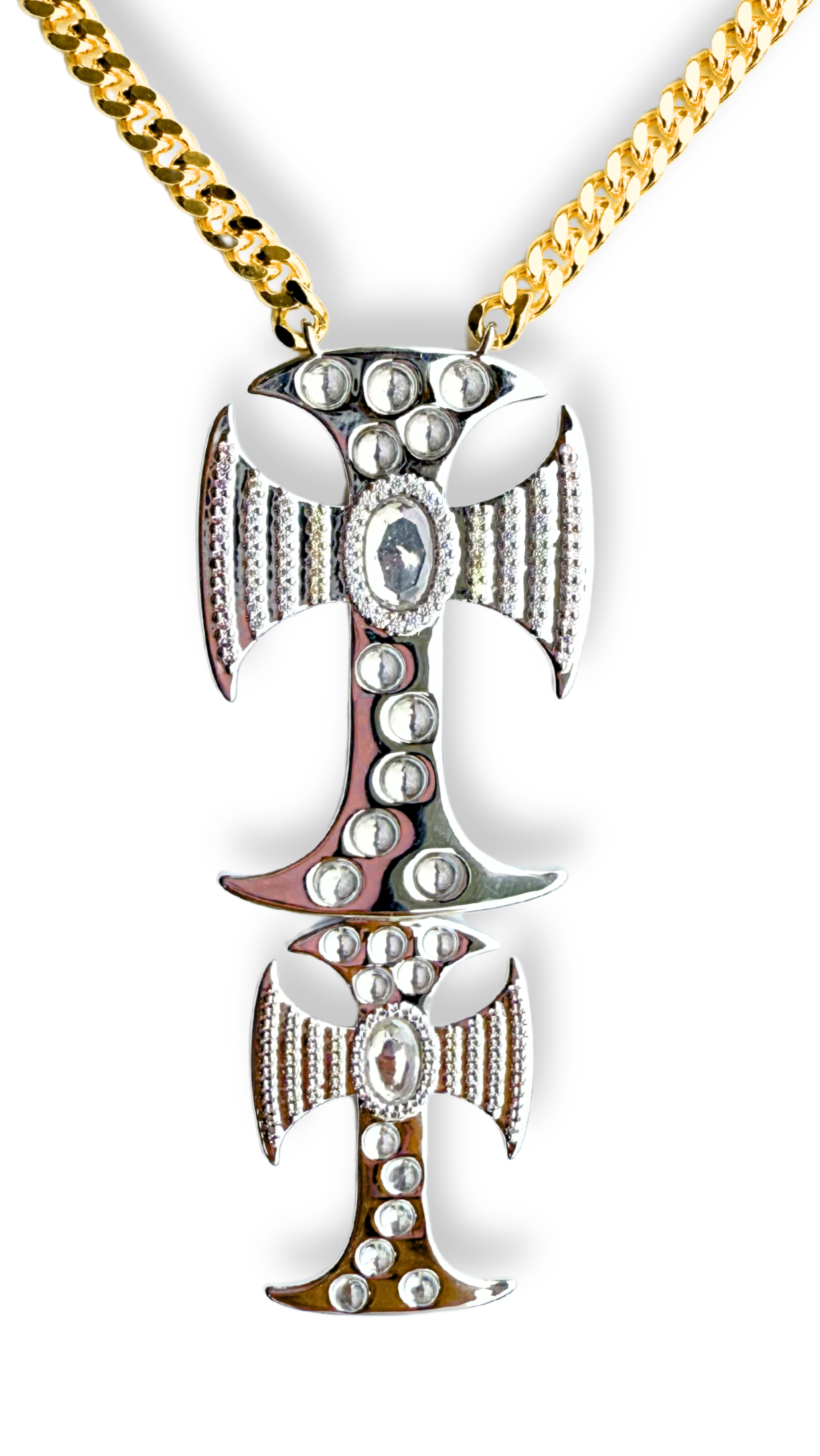 DOUBLE CROSSED NECKLACE